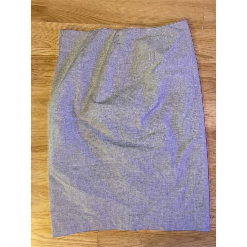 Merona Women's Size 6 Pencil Skirt Gray Silver Front Slit Career